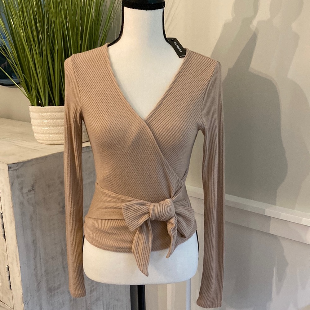Faux wrap sweater by EXPRESS, NWT.